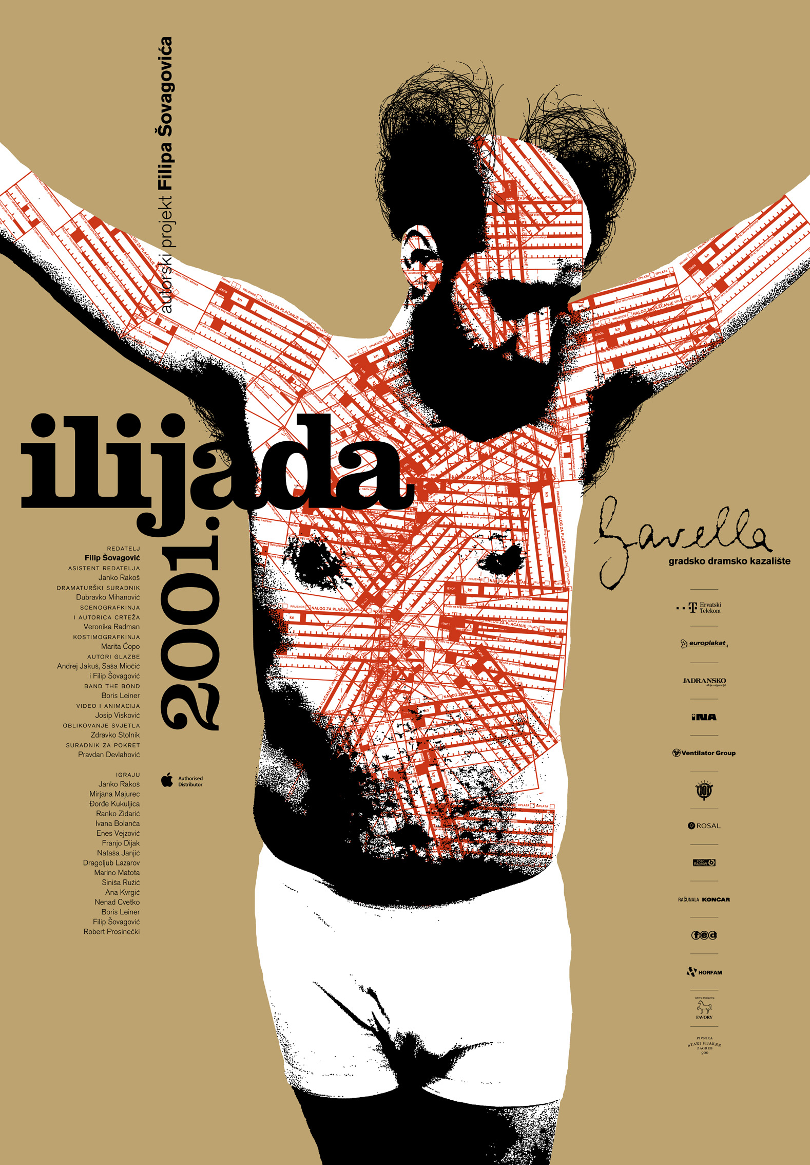 plakat predstave "ilijada 2001"