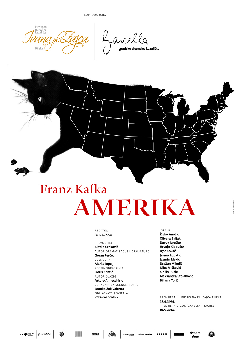 Premijera "Amerike" Franza Kafke u Rijeci